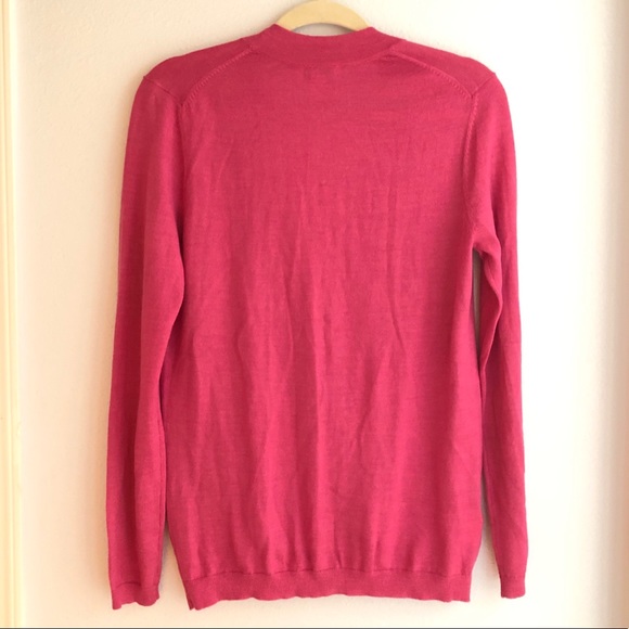 Ann Taylor LOFT Pink Cardigan w/ gold sequins - Picture 3 of 6